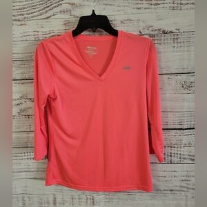 Marika Coral M Cropped Sleve Athletic Top